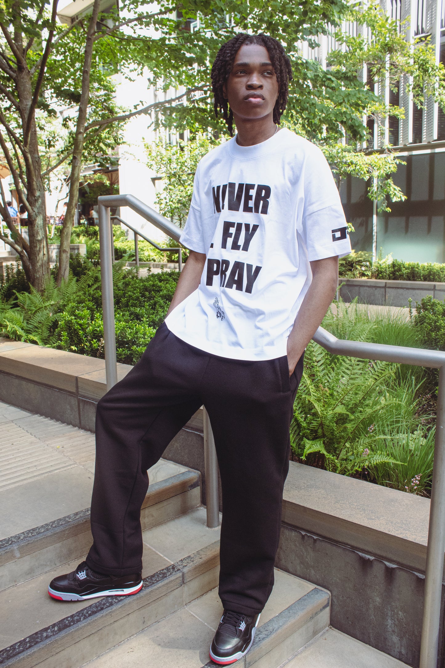 “Never 2 Fly 2 Pray” T-shirt